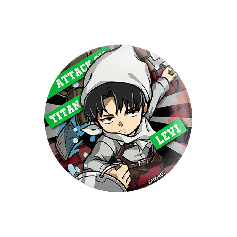 58 мм мультфильм аниме атака на Титанов значок женский мужской жесть брошь