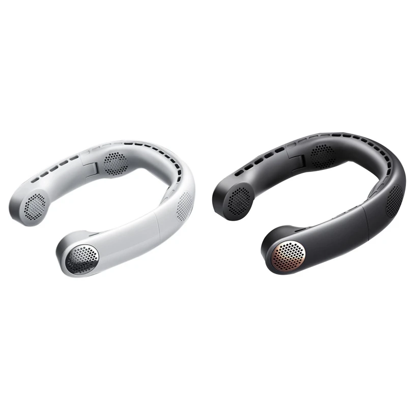 

2 шт., беслопастный мини-вентилятор для шеи, с зарядкой от USB