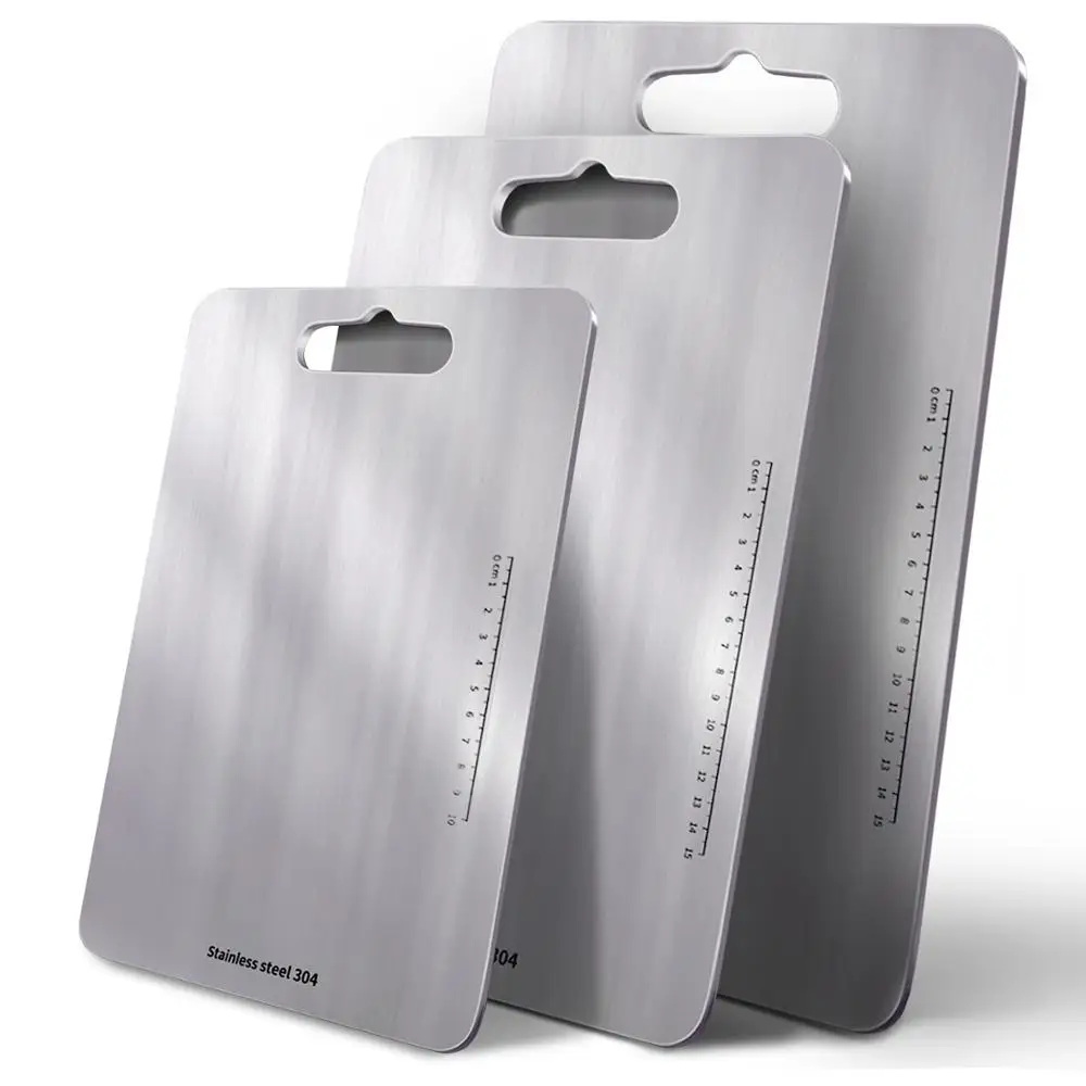 Разделочная доска для кухни из нержавеющей стали 304 антибактериальная против