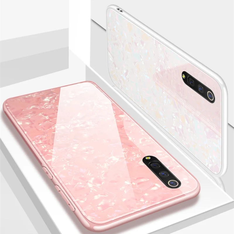 Блестящий чехол из закаленного стекла для Xiaomi mi 9T Pro 9 se 6 8 Lite Жесткий Чехол