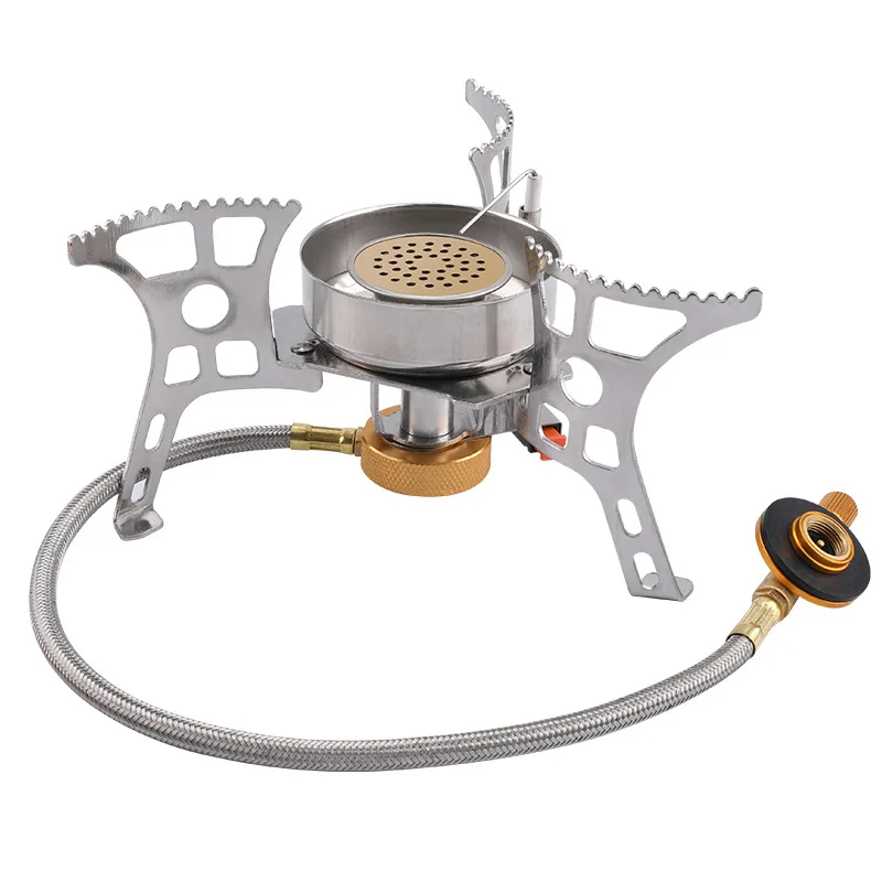 

hot-selling portable camping wind-proof stove head Outdoor mini camping stove split-type picnic gas stove