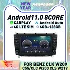 Автомагнитола Carplay DSP Android 11 для Mercedes Benz C Class C55 CLC Class W203 CLK Class W209 CLS Class W219 2004- 2011 GPS
