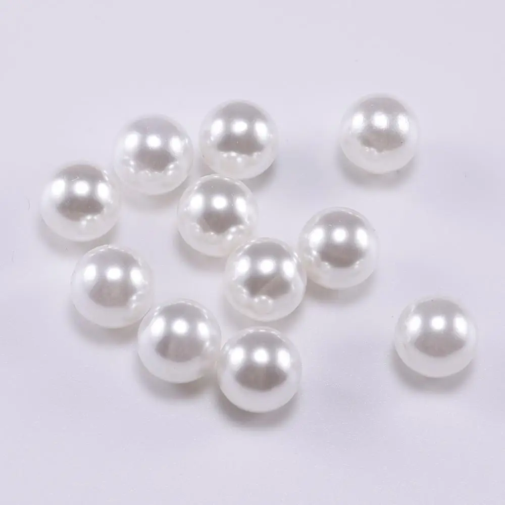 

3/4/6/8/10/12mm NO Hole Plastic Acrylic Loose Beads ABS Imitation Pearl Beads For DIY Jewelry Making Supplies Accessories