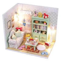 3d wooden miniature dollhouse children diy doll house child handmade assembly furnitures house model toy girl birthday gift