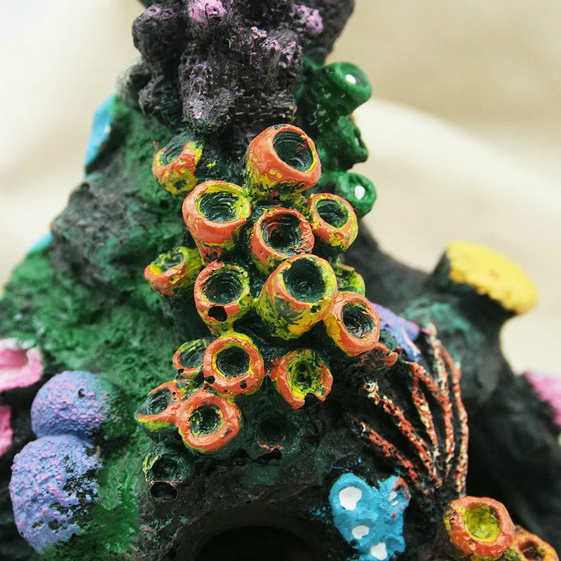 Искусственный аквариум емкость для рыб декоративные камни украшение коралловый