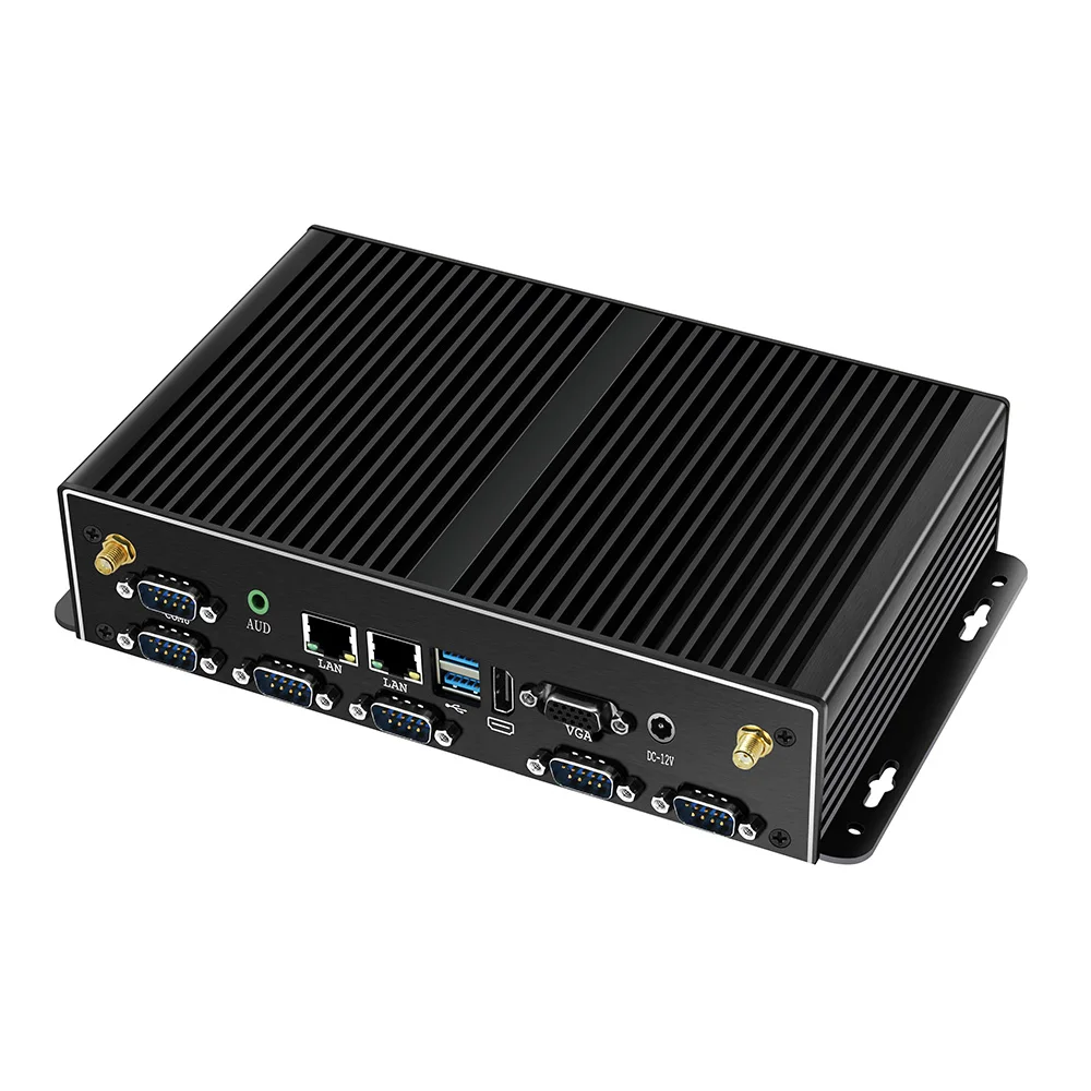 Безвентиляторный промышленный Мини ПК Intel Core i7 4500U i5 4200U i3 4005U Windows 10 2 * DDR3L LAN WiFi 4G LTE 6