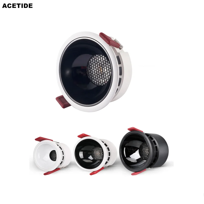 

ACETIDE Recessed Downlights 220V for Kitchen LED Ceiling Spot 7W15W24W Honeycomb Room Lamps for Bedroom Foyer