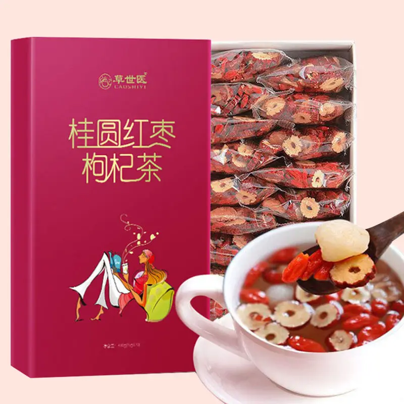 

Rock Candy with Red Date, Wolfberry (Lycium Chinense), Dried Longan, Health Tea Bag for Beauty and Warm Stomach for Women