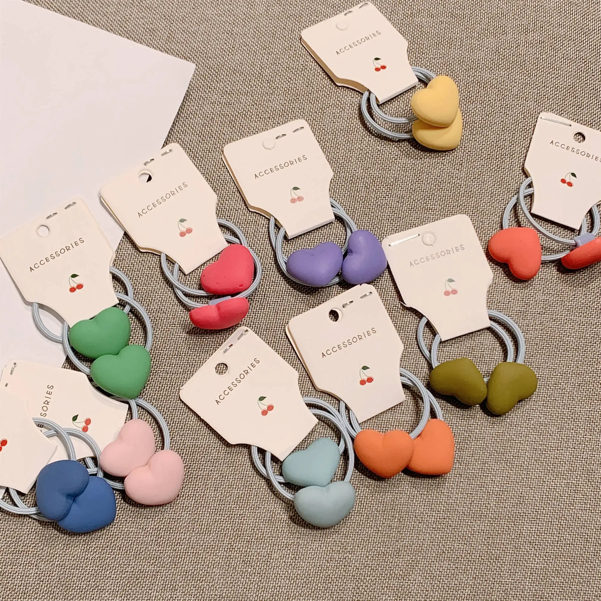 10 шт. разноцветные резинки для волос девочек эластичная резинка с матовым