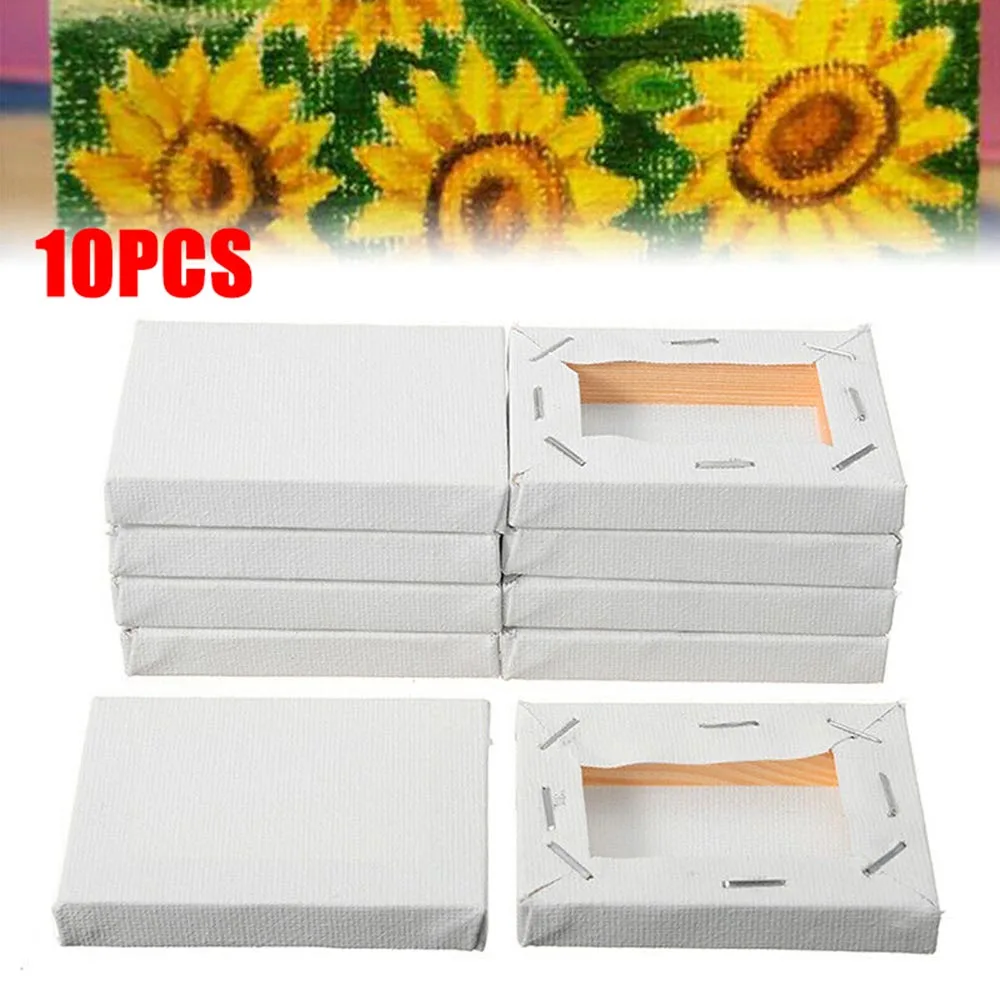 4/10 шт. 7*9 см в деревянной раме художественный холст чистый для акриловых досок