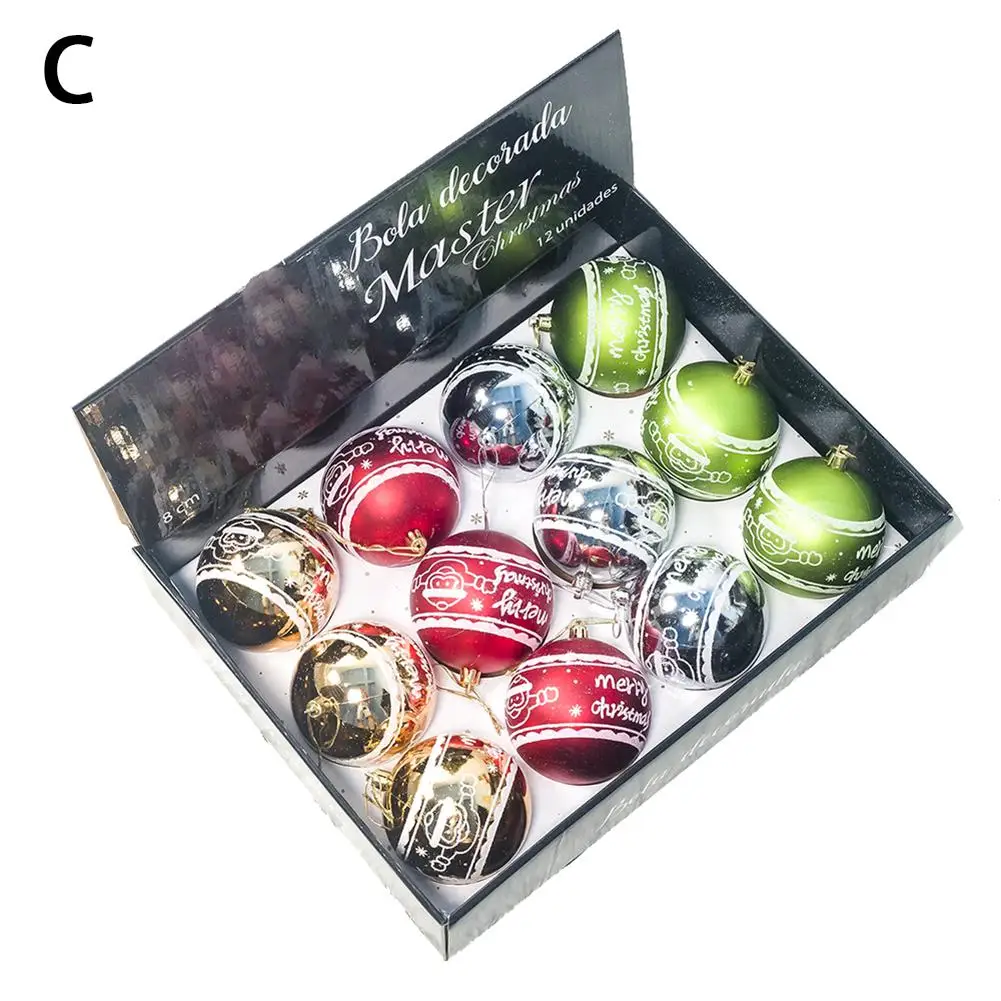 Рождественские шары украшения для рождественской елки небьющиеся большой