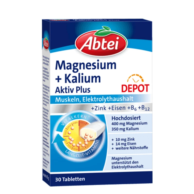 

Free shipping magnesium + kalium aktiv plus 30 tablets