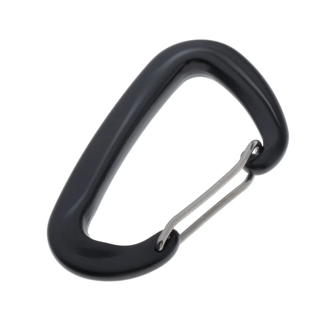 

12kN Heavy Duty Small D Shape Aluminium Carabiners, Lightweight Wiregate Locking