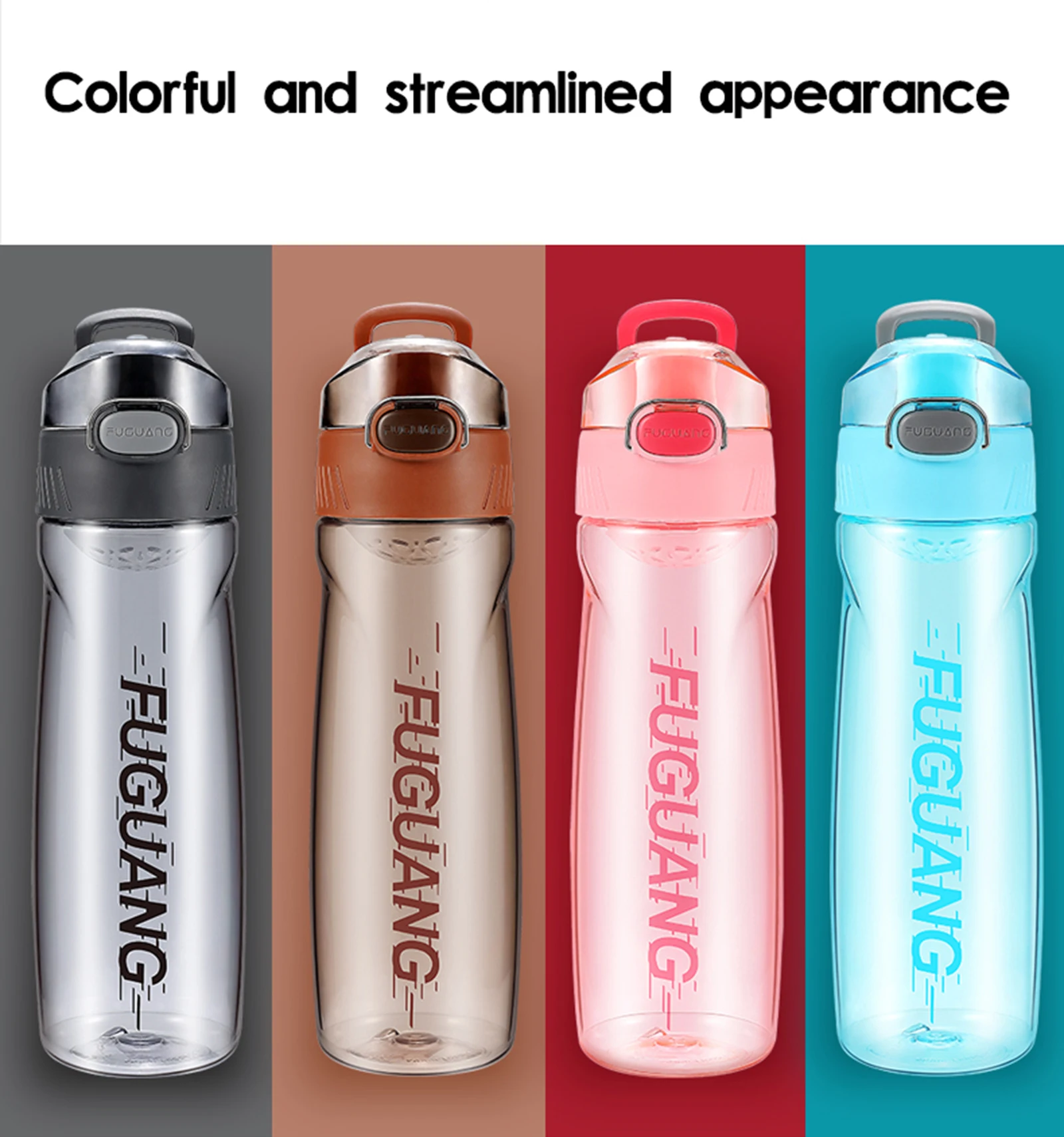 저렴한 휴대용 새지 않는 대형 스포츠 물병 여성용, 체육관 운동, 물 학교, 야외 여행