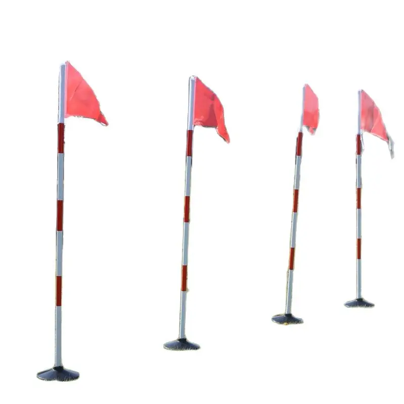 

Factory wholesale high quality iron steel soccer training marker pole basketball football training sign rod with base and flag