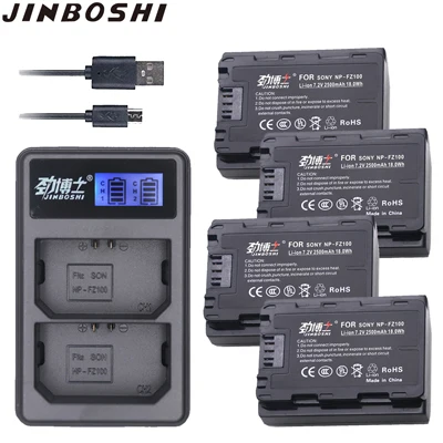 4X B and Charger 4 шт. NP-FZ100 NP FZ100 NPFZ100 сменной батареи для камеры для sony Alpha 9 A9 9R A9R 9S A9S A7RIII A7R3 7RM3 A7m3 BC-QZ1 акумуляторная батарея - Цвет: 4X B and Charger