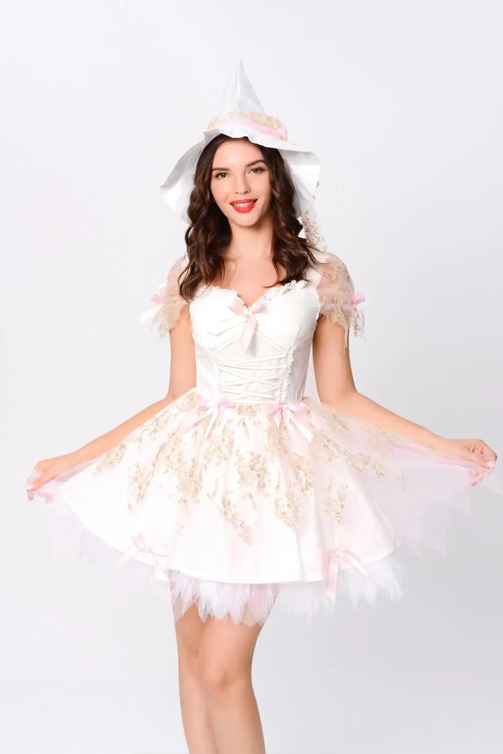 

2020 новый продукт Хеллоуин костюм ведьмы взрослое женское платье для ролевых игр розовое платье маскарадный костюм ведьмы горячая распрода...