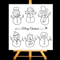 zhuoang snowman gentleman clear stampscard making holiday decorations for scrapbooking transparent stamps 1313cm