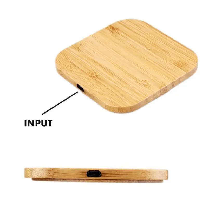 Беспроводное зарядное устройство Portable Qi Wireless Charger Charging Slim Wood Pad для смартфонов iPhone 8/iPhone 8 Plus/iPhone X и Samsung.