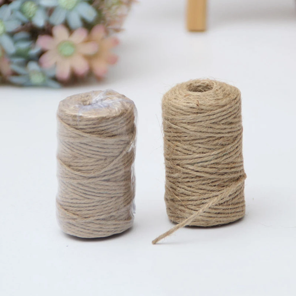 Лента из мешковины натуральный джутовый шпагат для рукоделия деревенская