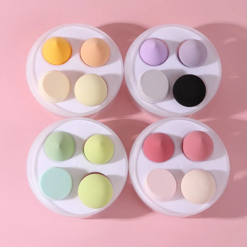 

Mushroom Head Powder Puff Set 4pcs Mixed Liquid Foundation Multicolor Makeup Sponge Beauty Egg Gourd Puff Flawless Make Up