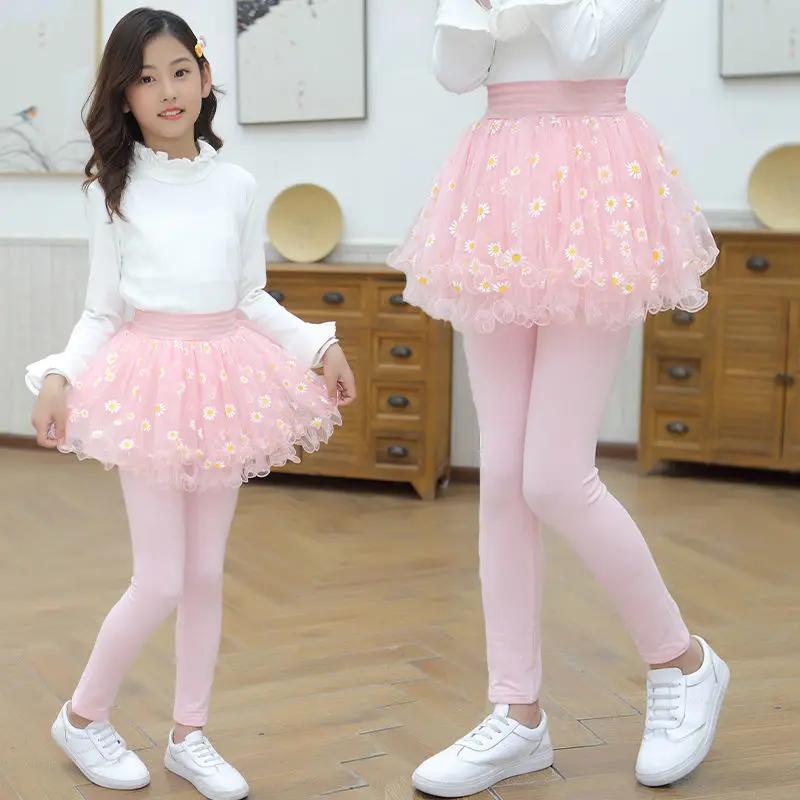 2020 модные штаны для девочек юбка леггинсы детские длинные верхняя одежда
