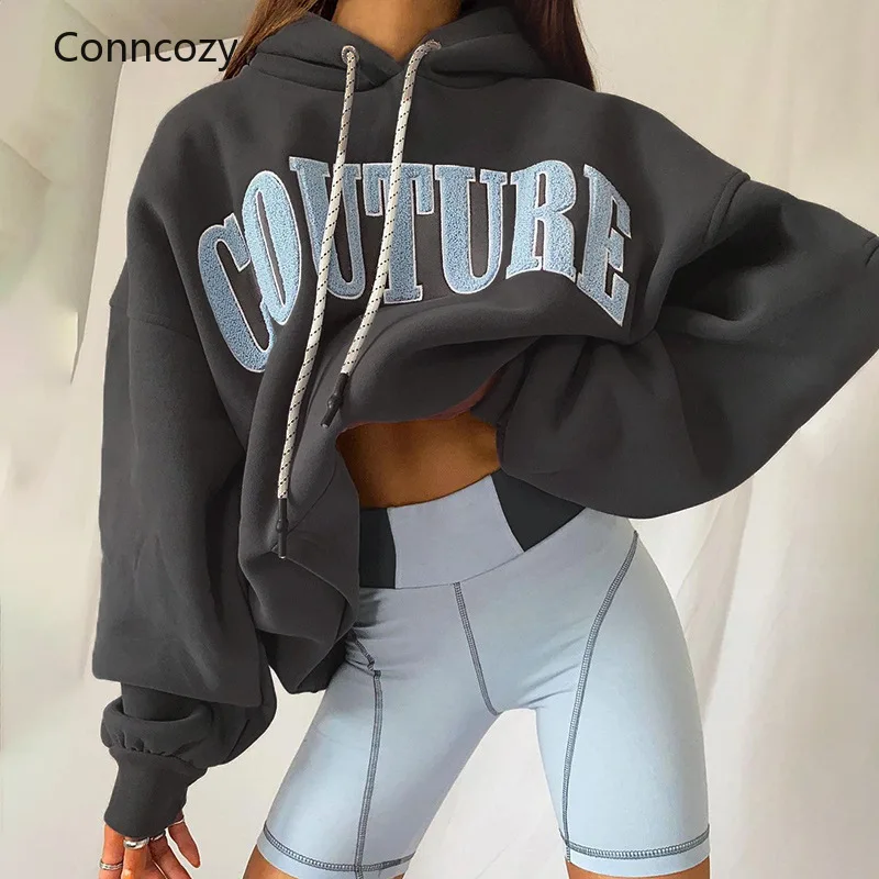 

Autumn Winter Oversized Sweatshirt Women Clothing Long Sleeve Letter Print Pullover Loose Vintage Fashion Y2k Casual Hoodies