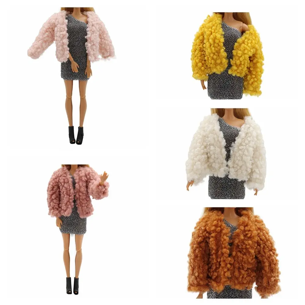 

Разноцветная кукла, пальто из овечьей шерсти, Кукольное платье для куклы 29 см, игрушка для девочек, детская зимняя теплая одежда, аксессуары ...