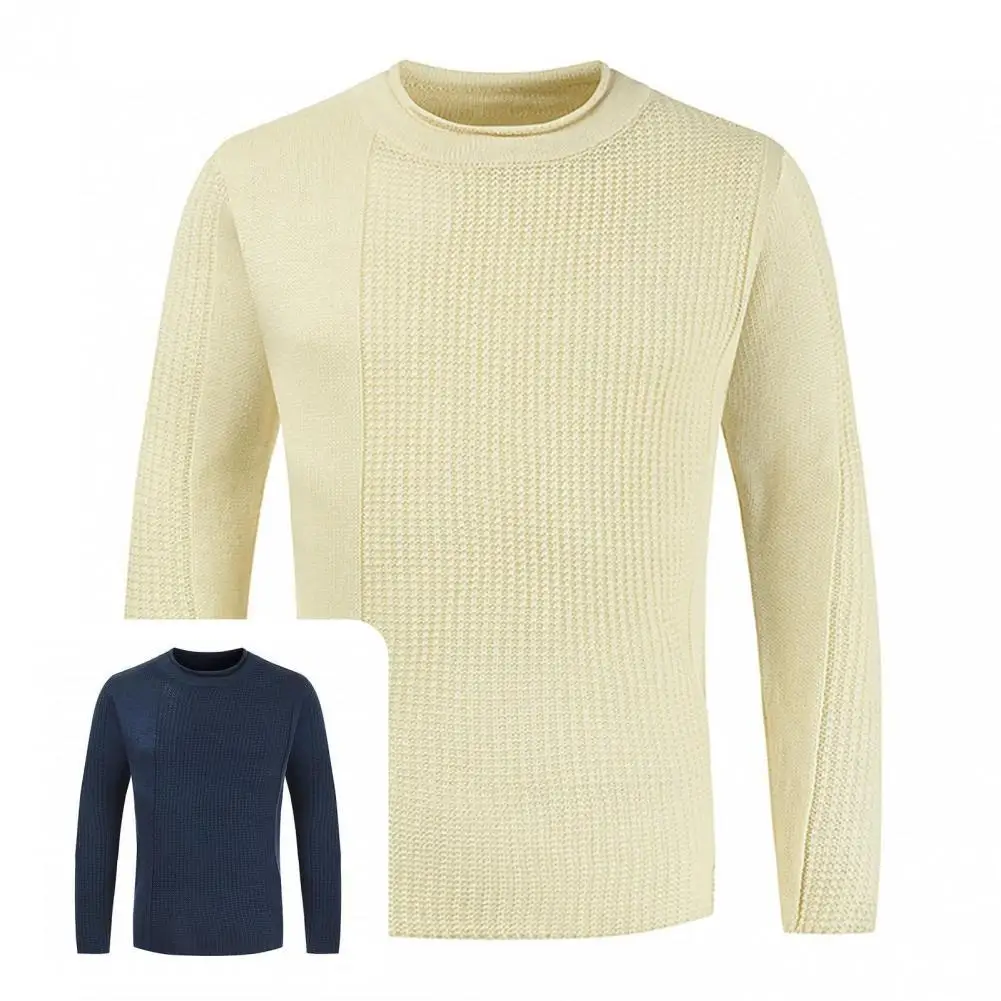 

Warm Fabulous Stretchy Male Knitted Sweater All Match Autumn Sweater Anti-pilling for Home