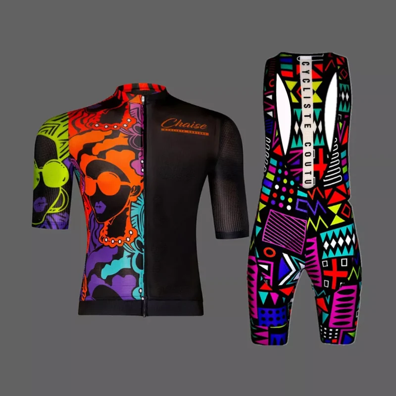 

Team Chaise Cycling Jersey Mens Sets Summer Outdoor Sports Bicycle Clothing Short Wear Sleeve Ropa Ciclismo Uniformes Maillot