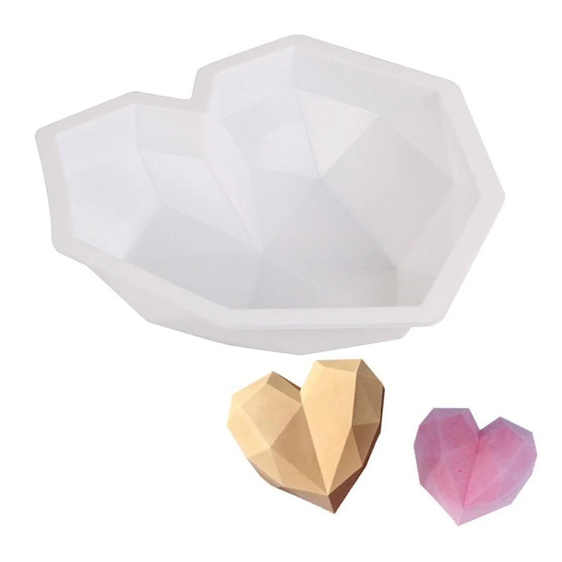 

Big Diamond Heart Silicone Mold Big Love Heart Cake Fondant Mould Cakes Mousse Chocolate Decorating Tools Soap Molds