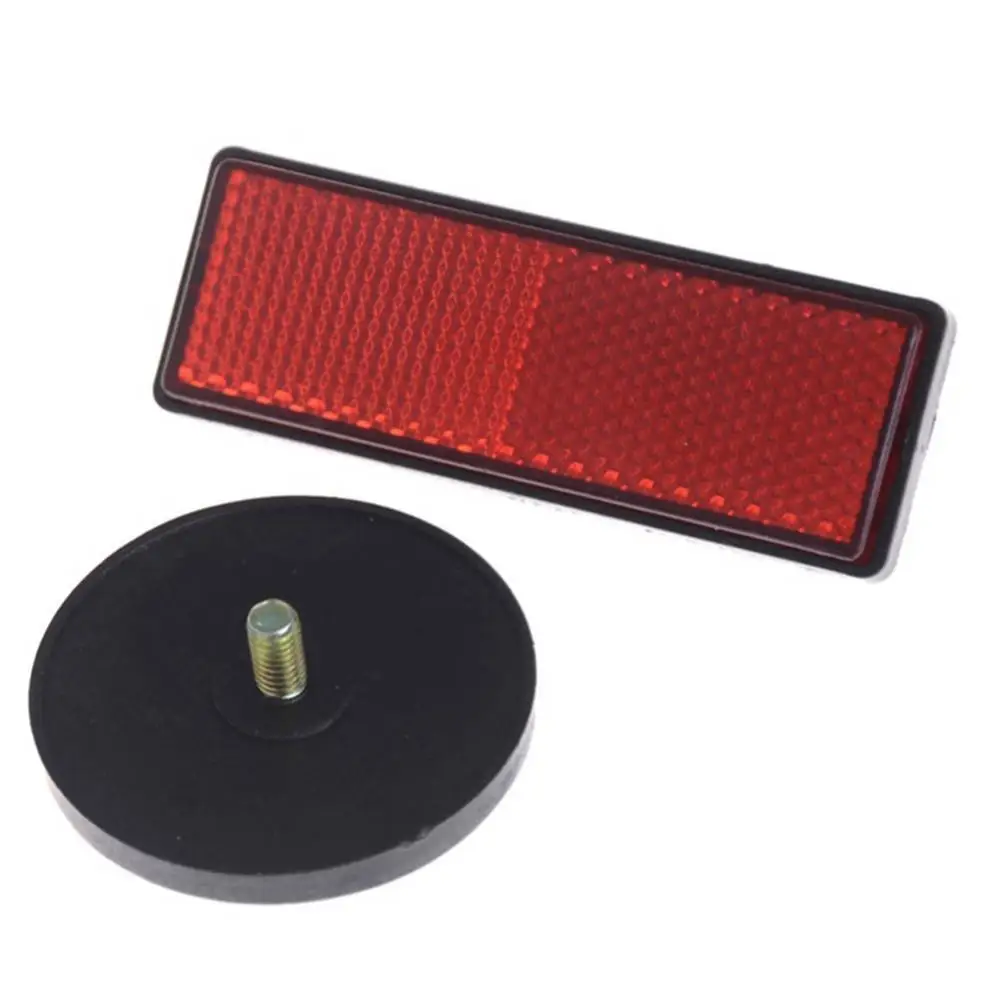 

2Pcs Reflective Light Strips Rectangle Round Car Motorcycle Bike Caravan Lorry Screw On Safety Reflector