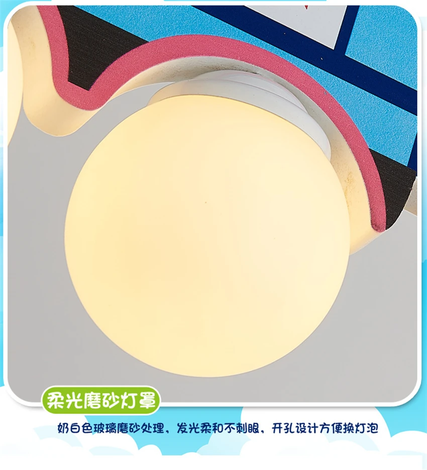 Настенные светильники с мультяшным поездом для детской комнаты Светильники