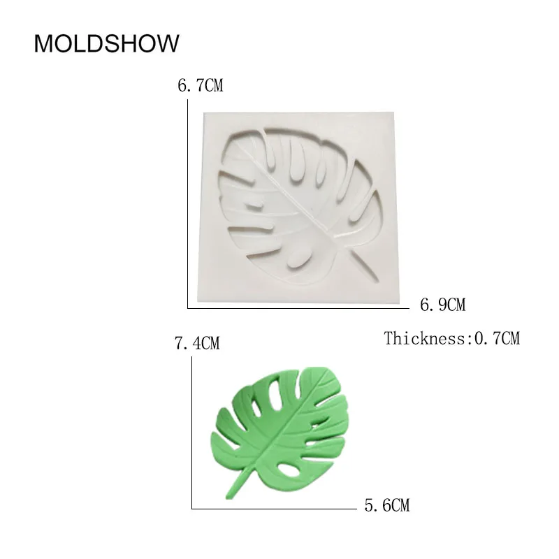 Новинка 3D силиконовая форма для торта в виде листьев пальмы искусственная