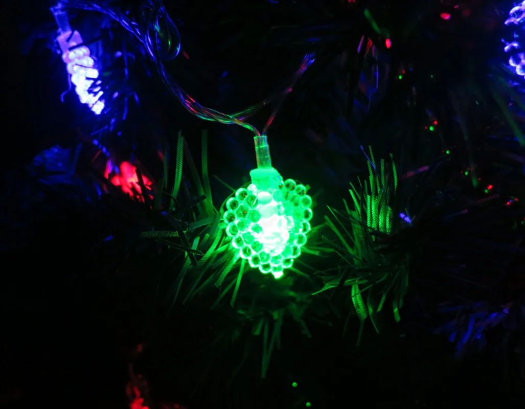 Рождественская светодиодная подсветка в форме сердца с вилкой европейского