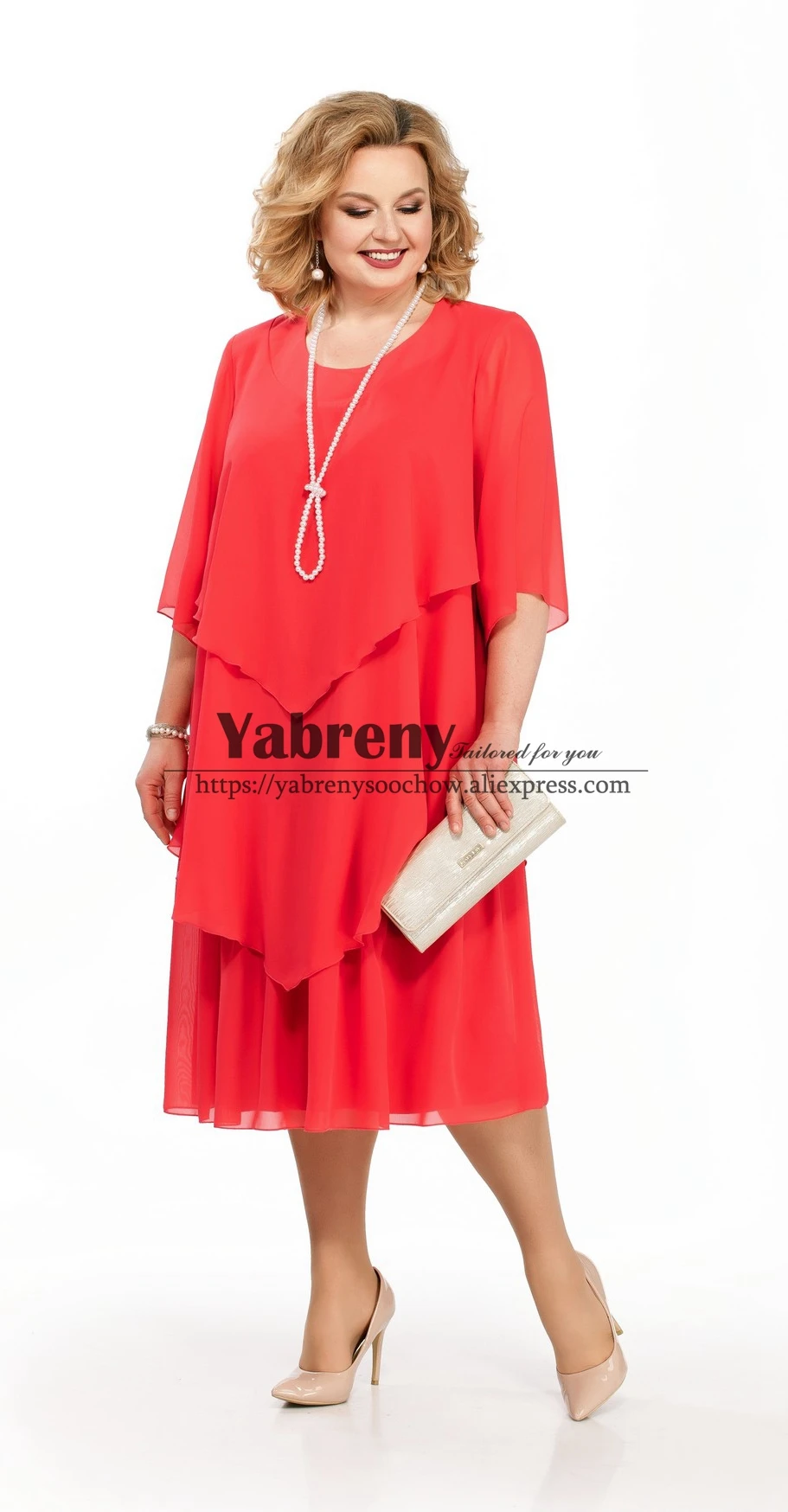 

Летнее платье размера плюс шифон, платье для мамы; Обувь под свадебное платье для невесты для свадьбы на пляже