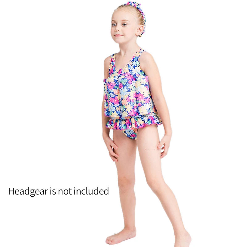 Floating Swimming Suit Detachable Training Bathing Swimsuit Infant Swimwear with Buoyancy Sticks for Girls-ABLD | Спорт и