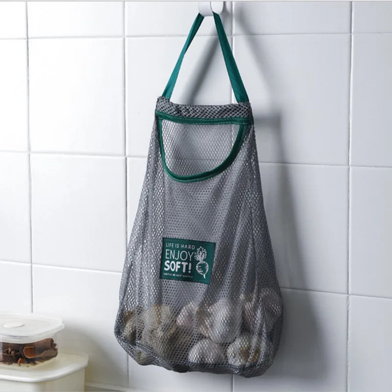 

Kitchen Onion Potato Storage Bag Hangable Fruit And Vegetable Storage Mesh Bag Garlic Onion Hanging Bag Storage Bag Organizer