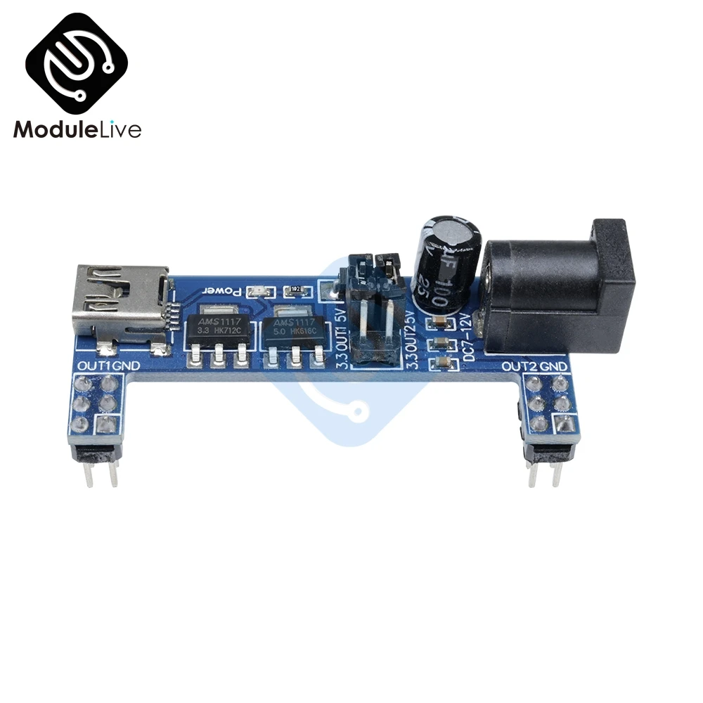 Макетная плата MB102 1 шт. модуль питания с мини USB 3 В 5 для без пайки|Импульсный