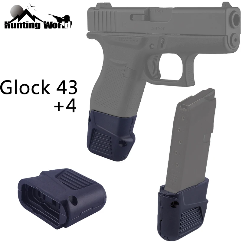 

Тактический полимер Журнал Расширение база Pad адаптер Mag Расширение Комплект для охоты пистолет Glock 43 + 4 патрона дропшиппинг