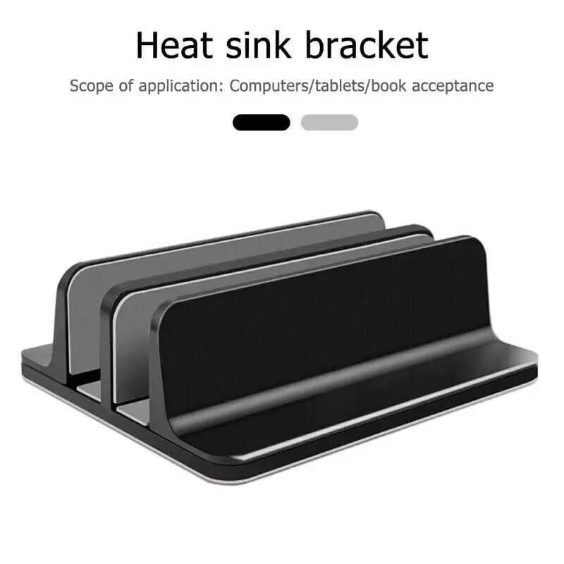 Vertical Laptop Stand Double Slot Notebook Tablet Mount Space Saving Holder Aluminum Adjustable Dock Base For MacBook Pro Air | Автомобили