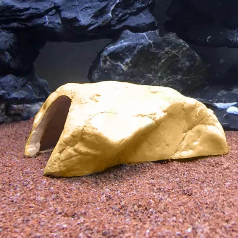 Декоративная пещера для рептилий аквариум полимерное украшение аквариума