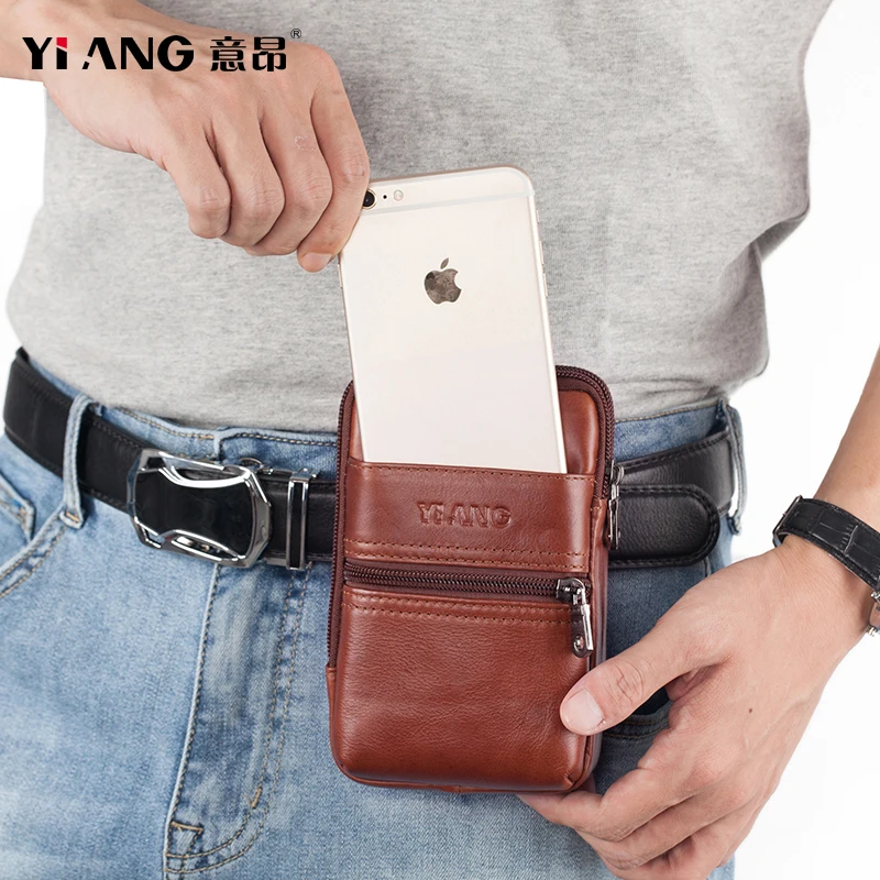 Новинка модная поясная сумка из натуральной кожи YI ANG для телефона кошелек монет