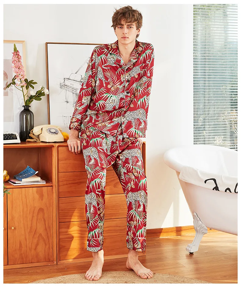 2020 мужские пижамы Мужская пижама осенняя длинная Пижама штаны одежда для сна
