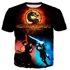 Футболка Mortal Kombat 11 с 3D принтом для мужчин и женщин, модная уличная одежда в стиле Харадзюку, искусственная кожа, модная аниме одежда
