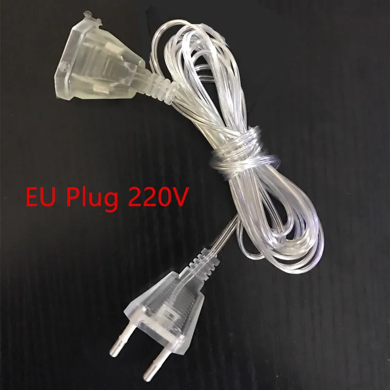 3m Plug Extender Wire Extension Cable EU/US/USB for LED String Light Wedding Navidad Decor Led Garland DIY Christmas Lights | Лампы и
