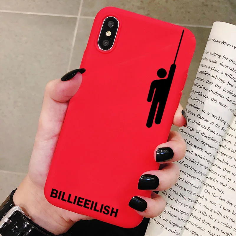 Billie Eilish чехол с логотипом для Xiaomi Redmi Note 8 7 6 5 5A 4 4X K20 Pro силиконовый чехол Мягкий защитный чехол из ТПУ для телефона - Цвет: P1Red