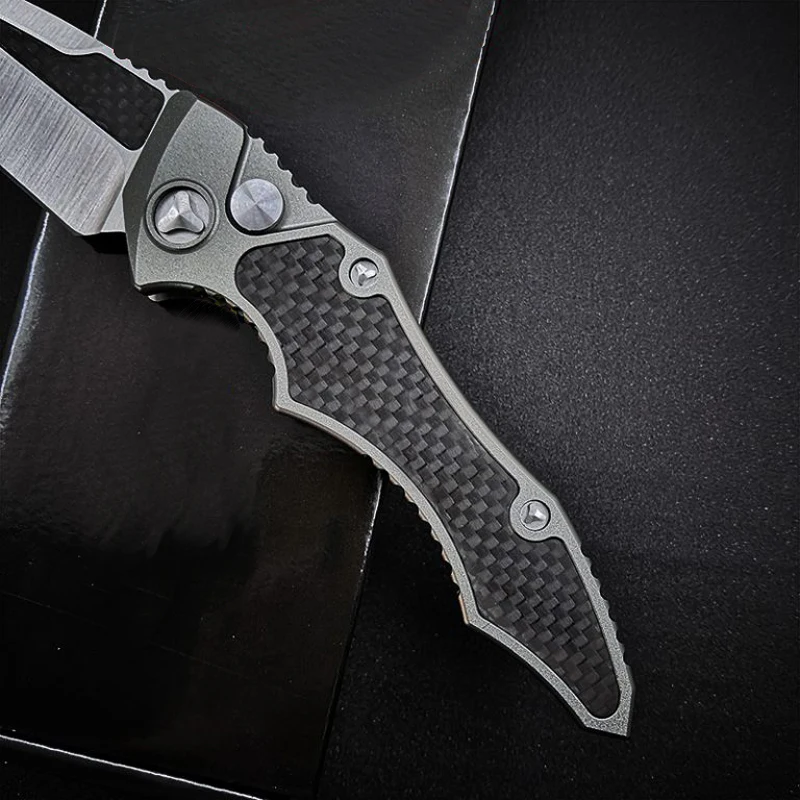 

Outdoor Tactical Folding Knife D2 Blade Aviation Aluminum Carbon Fiber Handle Hunting Camping pocket knives Fast Open Tool