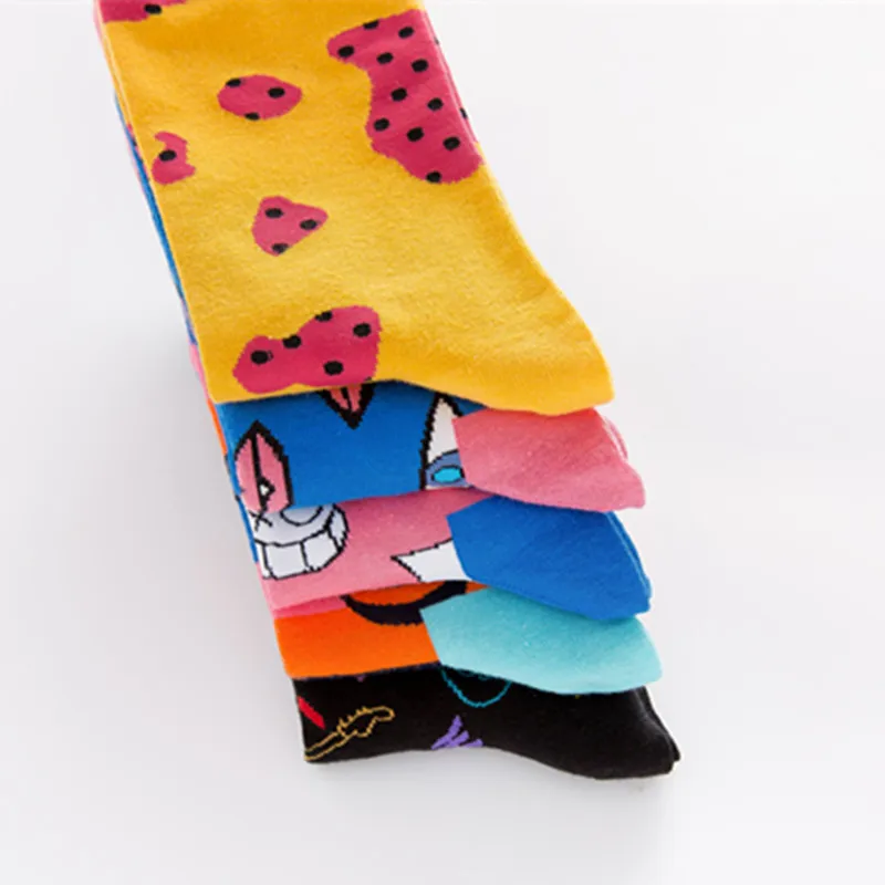 Счастливые носки Новое поступление с гитарами клоуны шарики узоры брендовые