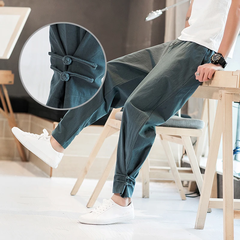

2021Ready StockStreetwear Casual Pants Men Cotton Hip Hop Trousers Men Pants Joggers Sweatpants Harem Pants Men Dropshipping